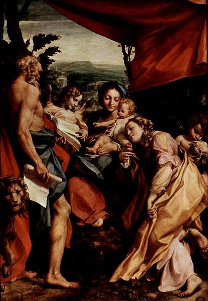 Correggio (1489-1534), Madonna di San Girolamo, ca.1523, Parma Duomo (Mus.N.)