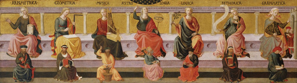 Pesellino-Schule, artes liberales, Holztafel 1440ca., Birmingham, Art Ms. Alabama