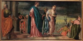 Werkstatt Veronese (Carlo Caliari? 1570-1596) Venedig um 1585 (Lw.143x288cm)