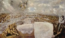 El Greco,Stadtansicht und Plan Toledos Lw.132x228cm, Toledo, Greco-Museum