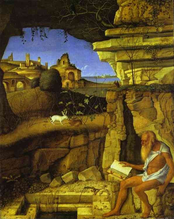 Giovanni Bellini (1430-1510), San Girolamo nel deserto ca 1500, Washington, National Gallery