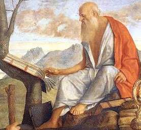 Giovanni Bellini Pala di San Girolamo 1513, Detail , Venedig San Gregorio