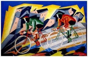 Fabrizio Marconi (1875-1956) ciclisti futuristi
