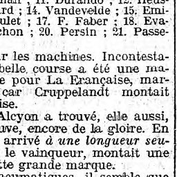 Montag 8.4.1912 resultate des Paris-Roubaix in der Tagespresse