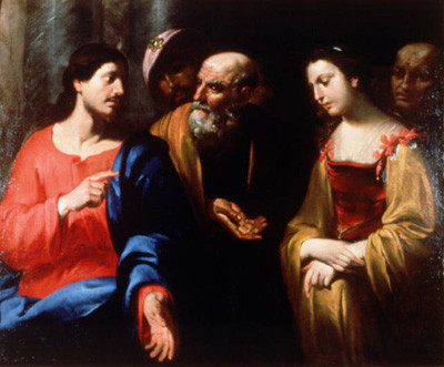 Orazio de'Ferrari (1605-1657 Genua), Adultera, Lw., Kunsthandel