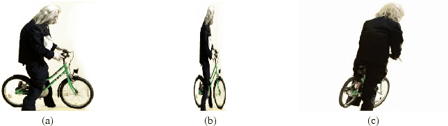 Einstein auf dem Fahrrad mit Lichtgeschwindigkeit gesehen