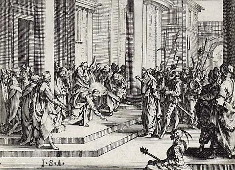 Jacques Callot(1592-1635),Kupferstich 6,3x8,5cm, von 1635,