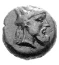 Münzbildnis des skythischen Königs Skilur(os); Aes, 2.Jh.v.Chr.