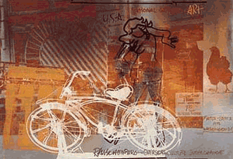 Robert Rauschenberg (1915-2008), cyclist, 1991 Lithographie