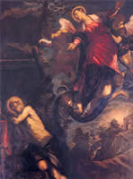 Tintoretto, San Girolamo und die Erscheinung der Madonna um 1580, Venedig, Ateneo Veneto