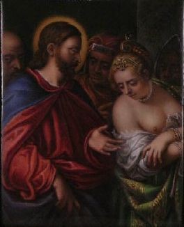 A.Chavassieu d'Haudebert(1788-1831)Porzellanmal.n. P.Zelotti(1526-1578), Villa Belgioioso Bonaparte, Milano