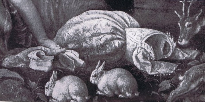 Francesco Bassano, Susanna, Smgl.Italo Brass, Detail des Mieders