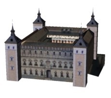 Modell des Alcazar (Architekt J.Manuel) Nord- und Eingangsfassade 1551