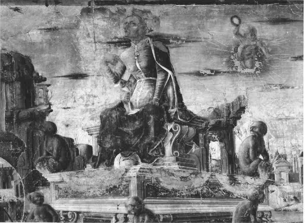 idem, Detail: Vulkan auf dem Affenwagen