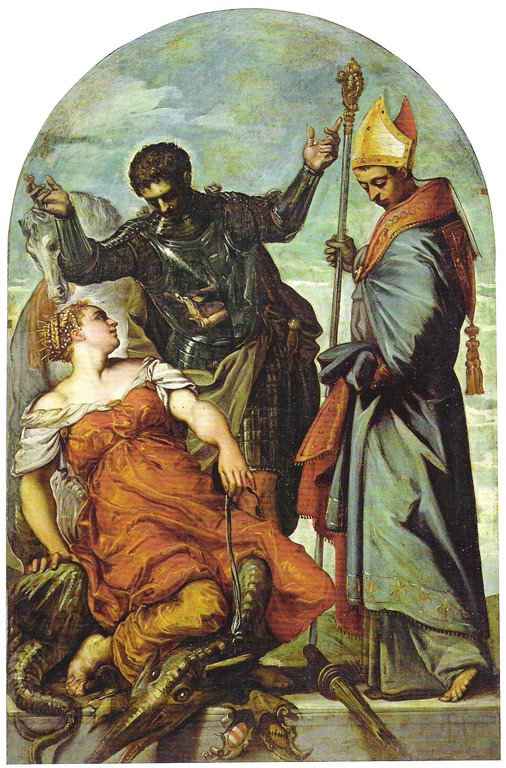 Jacomo Tintoretto, San Giorgio, La Principessa e San Luigi 1552, Gallerie dell'Accademia, Venedig