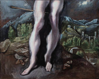 El Greco, San Sebastian Prado, Detail