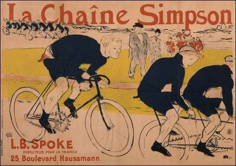 Toulouse Lautrec "La chaine Simpson"Reklame- Lithographie 1896