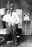 Gino Severini im Atelier 1915