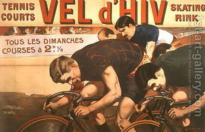 Plakat des Vélodrome d'Hiver, Paris 1910