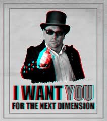 Plakat für 3D-Filme I want You for the nexr dimension