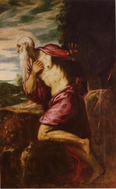 Tintoretto (& Bottega ?), Hieronymus nach 1580,S.Germain & S.Vincent ès Corbeil (Essonnes)