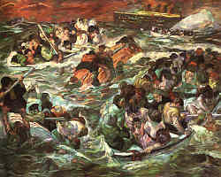 Max Beckmann (1884-1950), Untergang der Titanic 1912, St.Louis Art Museum USA