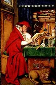 Jan Van Eyck(1390-1441)/ Petrus Christus?, Hieronymus im Gehäus 1442, Detroit Inst.of Art