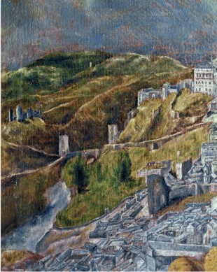 Toledo-Vedute und Plan, Detail: Ausschnitt wie Vedute New York (von Norden)