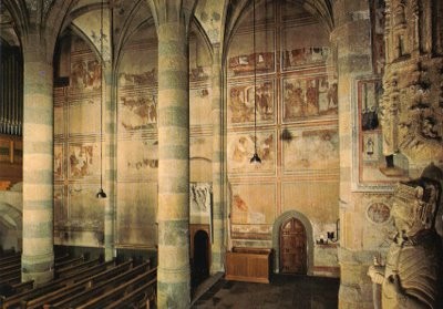 Müstair Klosterkirche, Nordwandfresken um 800