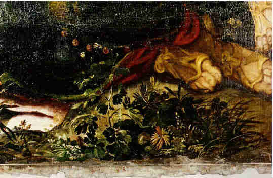 Gesuiti, Detail: Blumenstück rechts