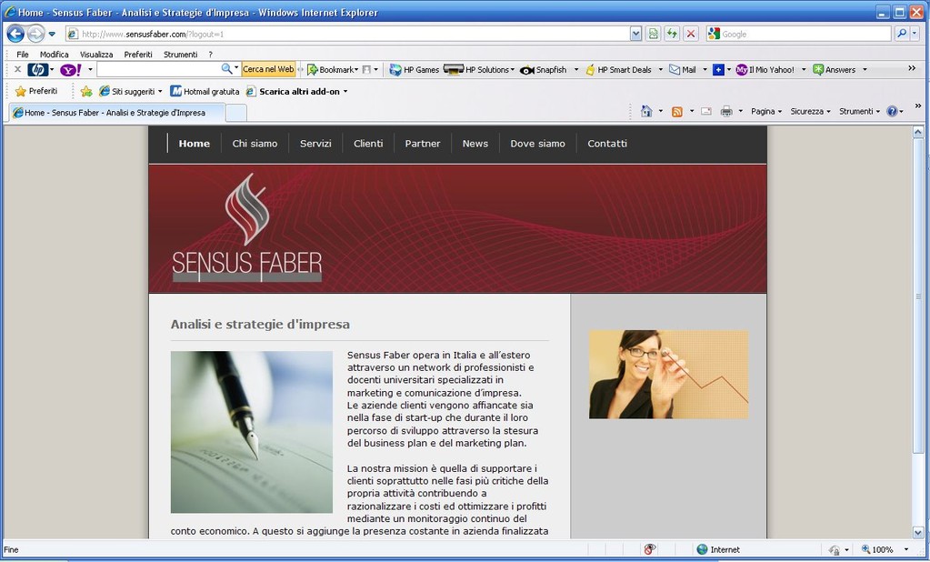 Sensus Faber - Realizzazione sito web www.sensusfaber.com