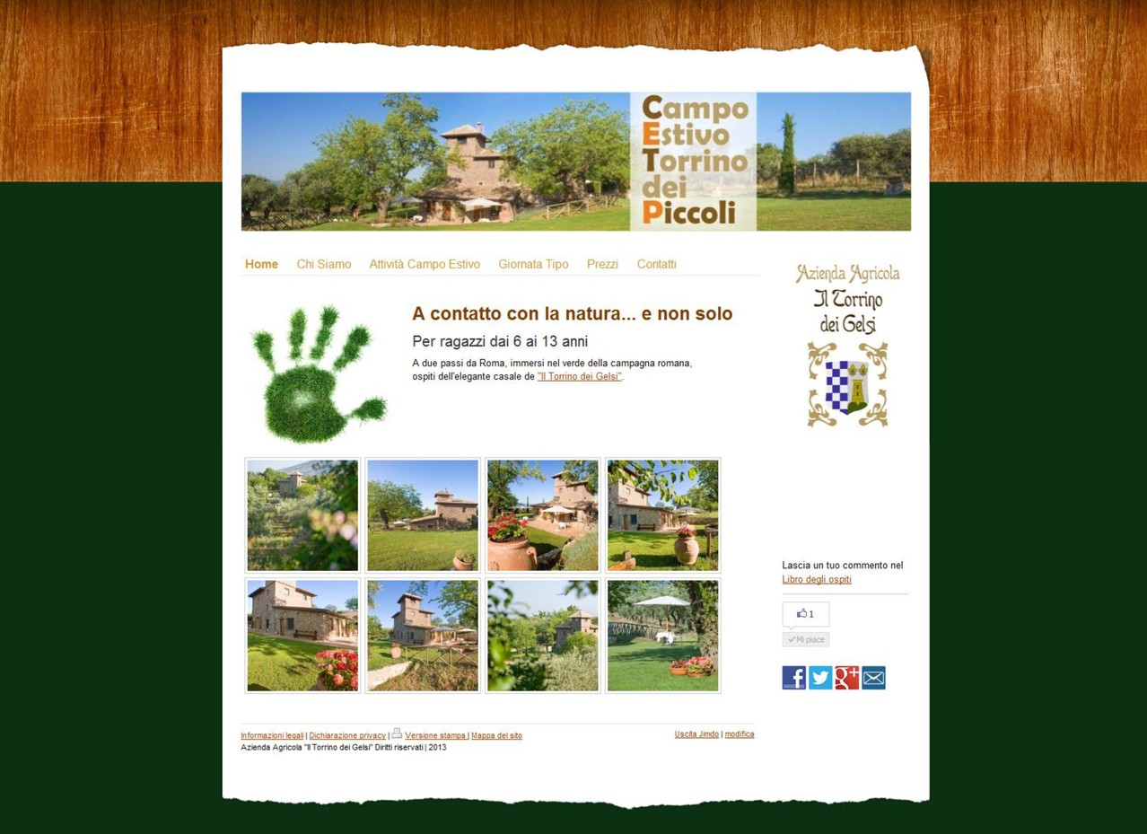 Azienda Agrituristica "il Torrino dei Gelsi" - Sito Centri estivi Torrino dei piccoli www.torrinodeipiccoli.com
