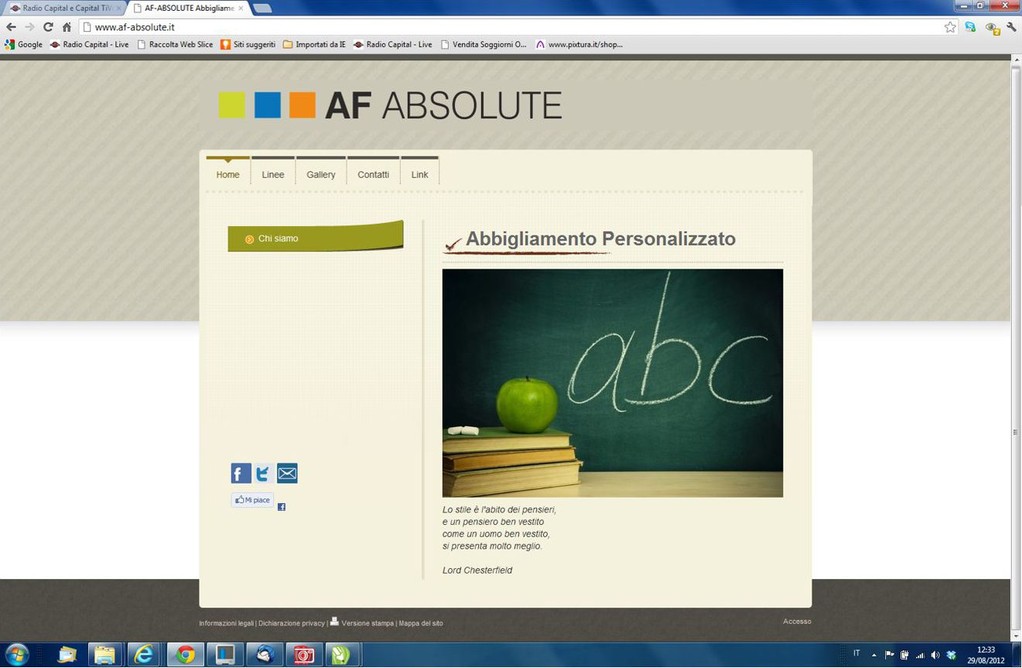 AF Absolute - Realizzazione sito web www.af-absolute.it
