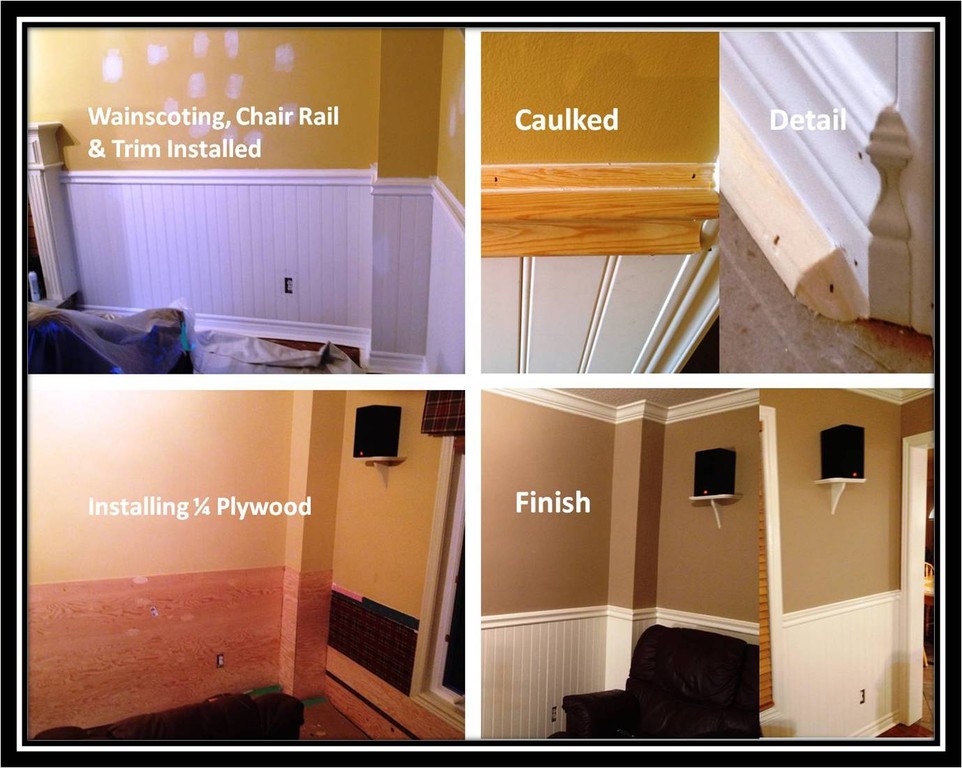 Den Renovation - Wainscoting & Trim Installation and finishing