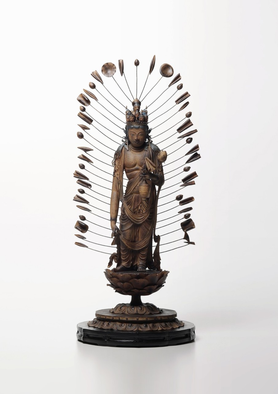 明治〜大正期「十一面観世音菩薩」密教金剛乗経典・慈悲・功徳・寺院仏閣・金彩木彫 明治〜大正期「十一面観世音菩薩」密教金剛乗経典・慈悲・功徳・寺院