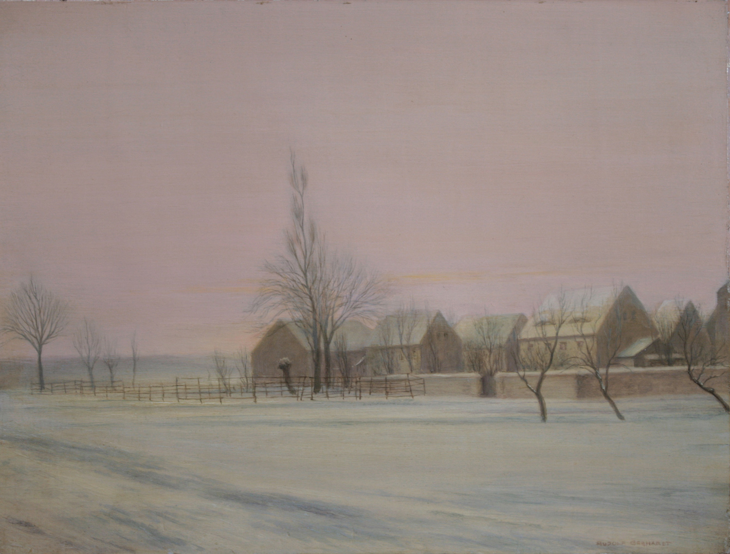 Rudolf Gebhardt, Wilschdorf im Winter