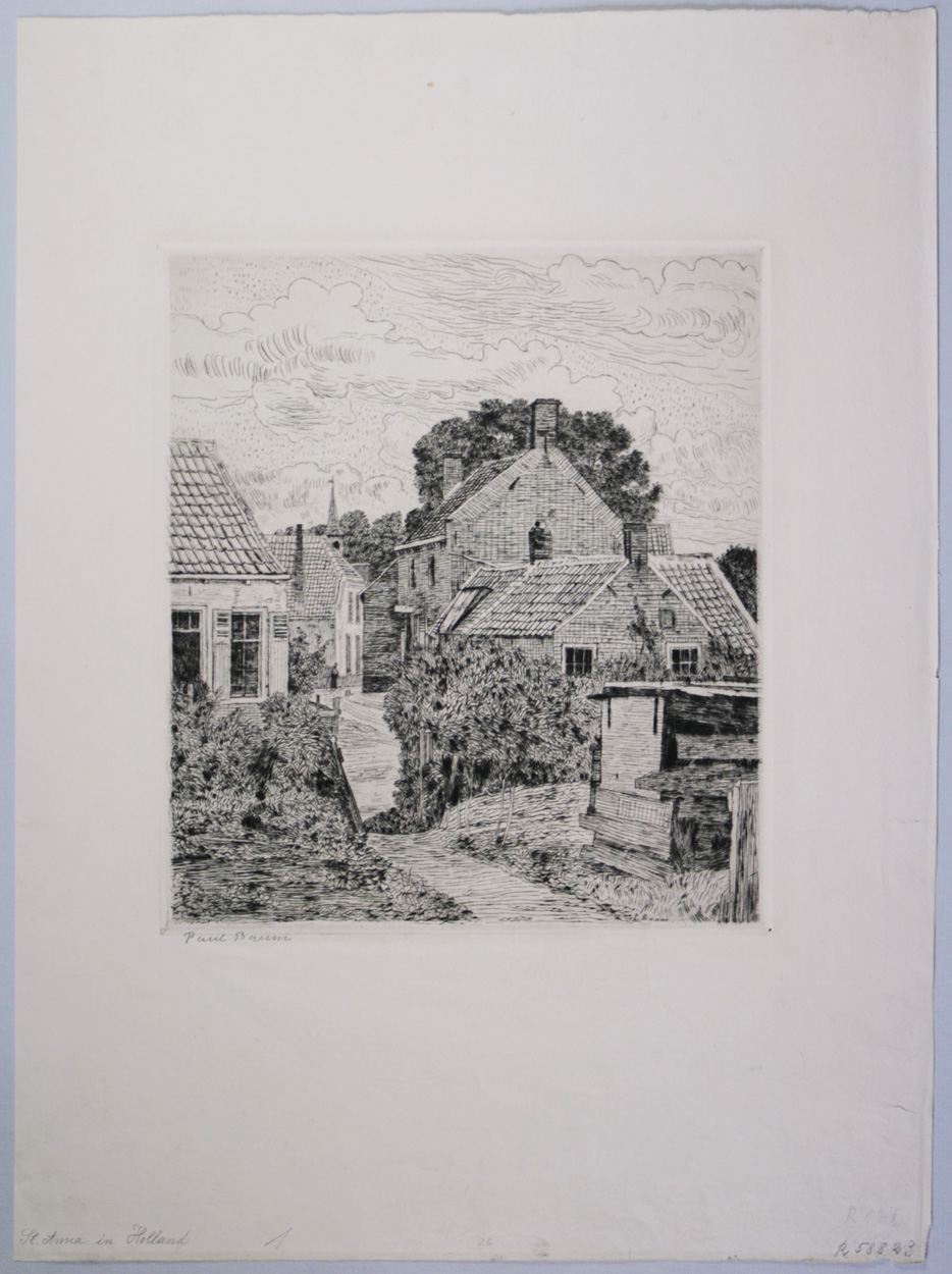 Paul Baum, Straßenszene in  Sint Anna ter Muiden