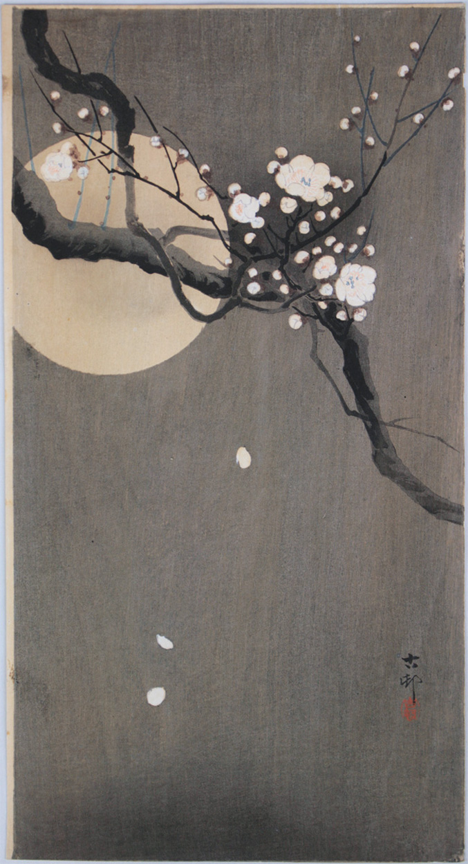 Ohara Koson, Mond hinter Pflaumen