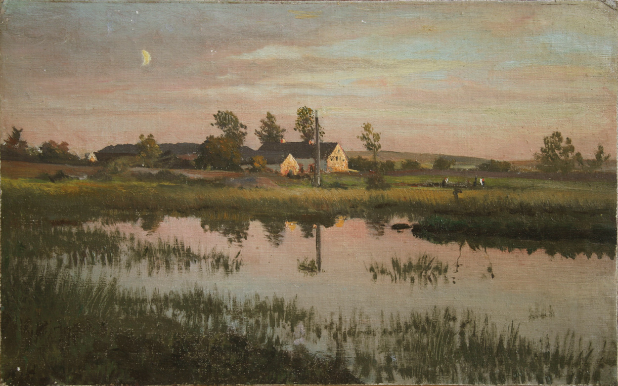 Norddeutsch, Sommerlandschaft im Abendlicht