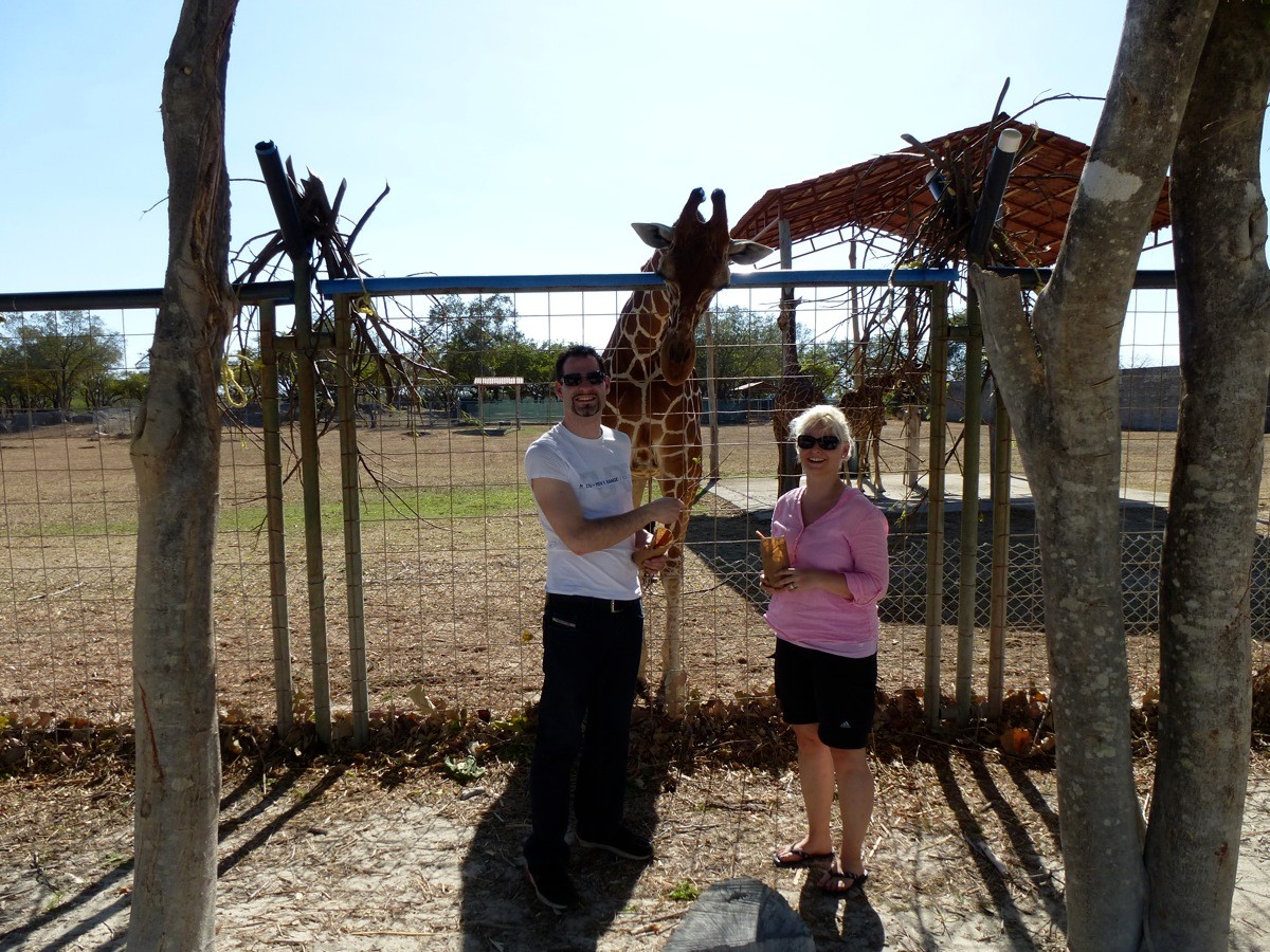 Giraff, Lukas und ich in Costa Rica