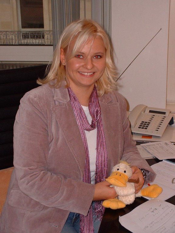 mit dem NKF-Büroentli im Büro