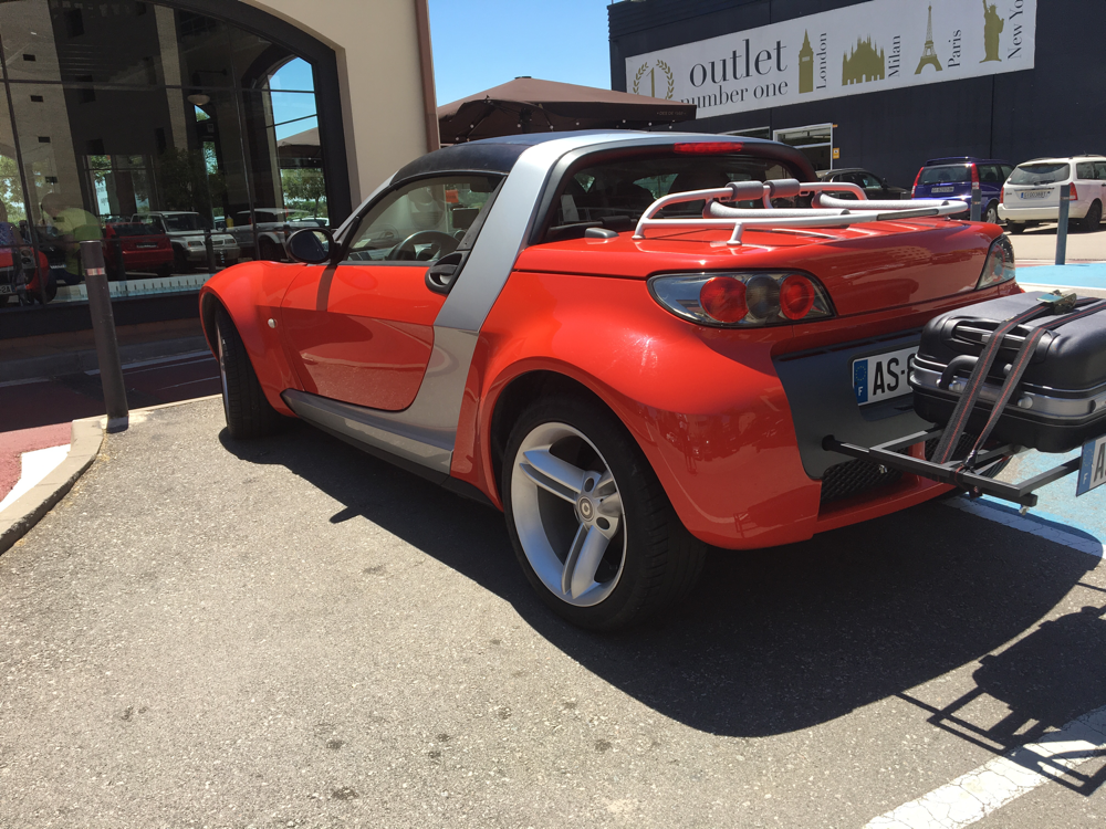 Smart roadster luggage rack shop