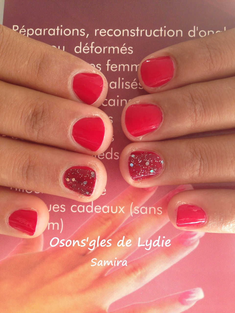 Vernis simple Rouge : Samira