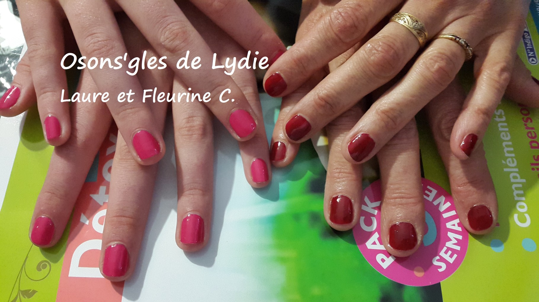 Vernis simple sur ongles naturels : Fleurine et Laure C.