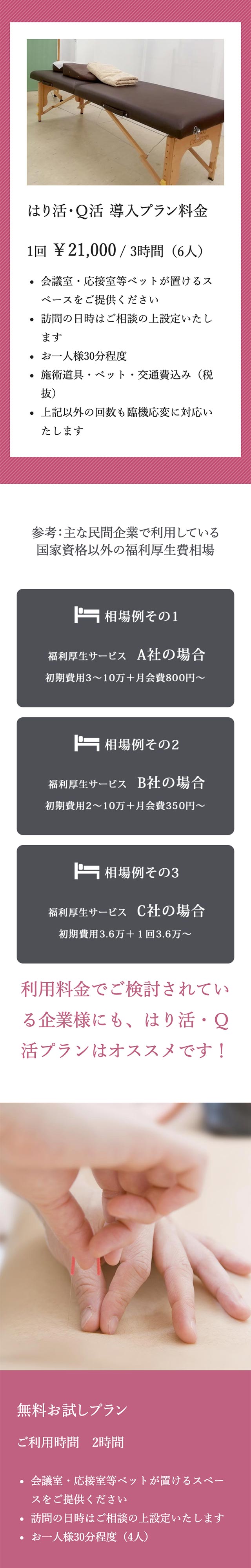 「企業・法人向けサービス」ページのモバイル表示3