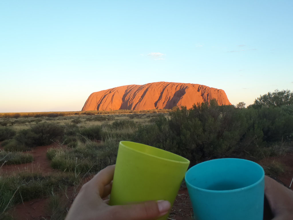 coucher du soleil à Uluru !