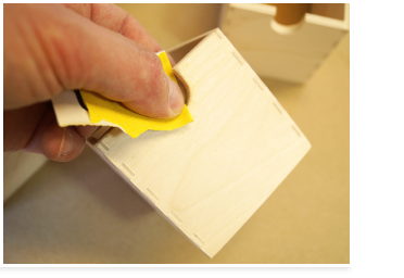 Shabby Chic Schleifen der Oberfläche