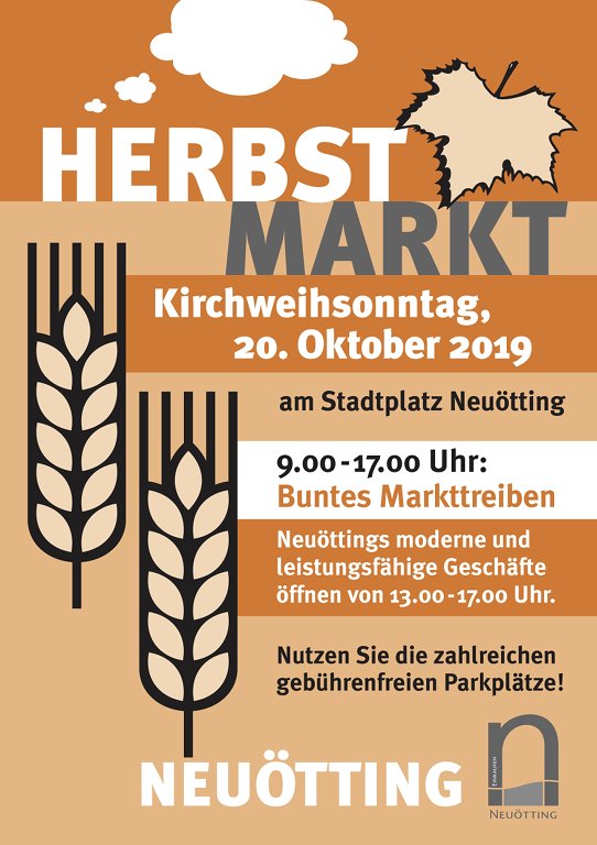 Plakat Herbstmarkt Neuötting 2019