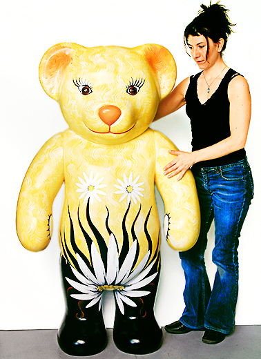 Zürich Teddys "Flora" / Design & Artwork – Susanne Jaeger, im Auftrag von Krause Senn.