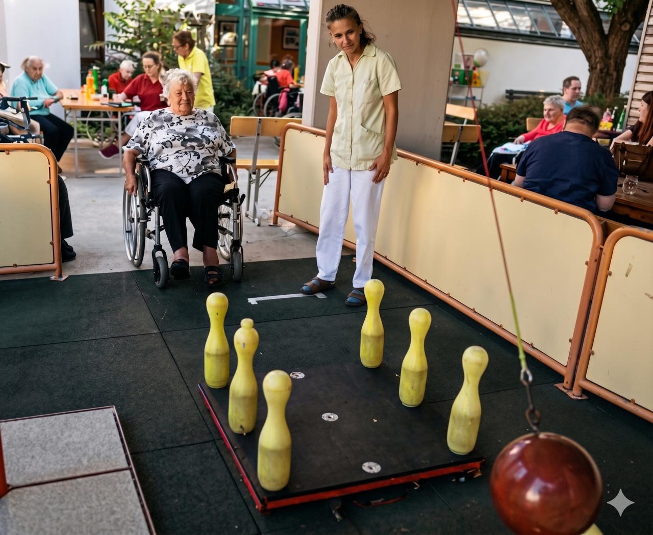 Kegeln für Rollstuhlfahrer Soft-Kegeln